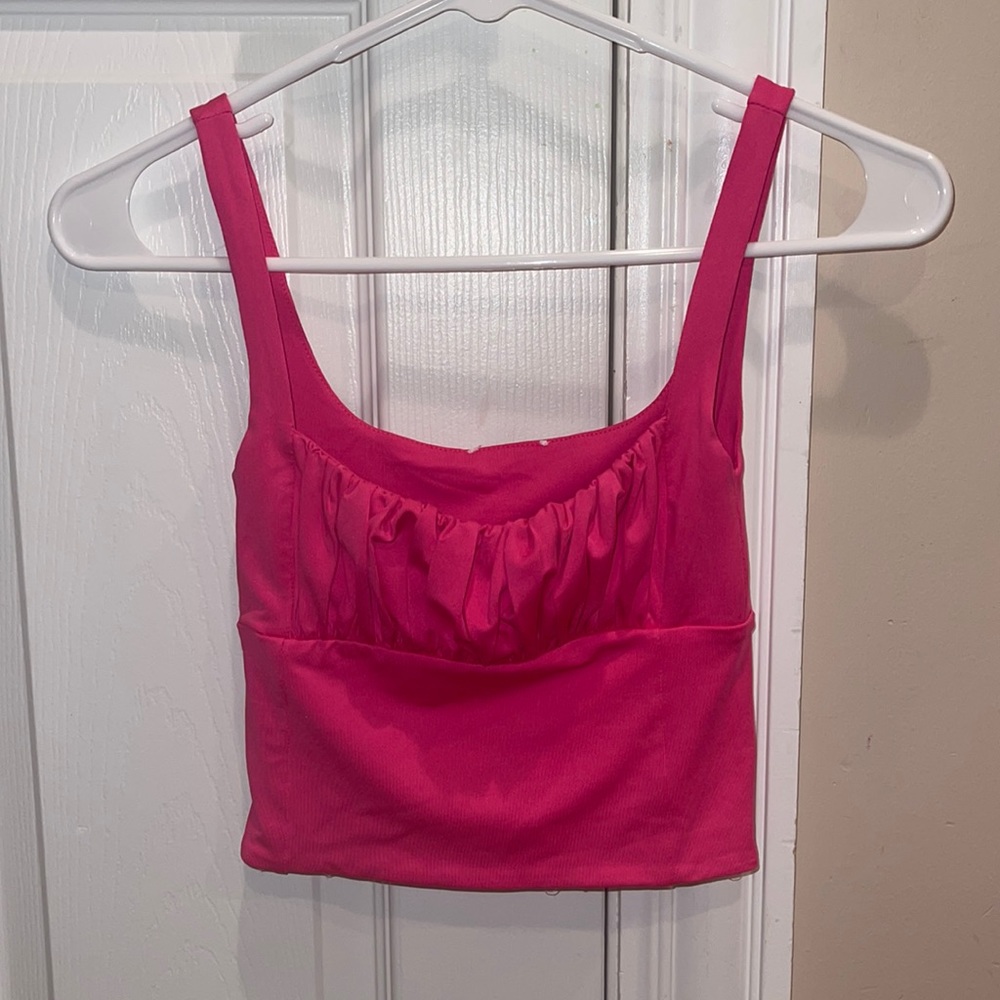 Pink Tank Top Crop Top